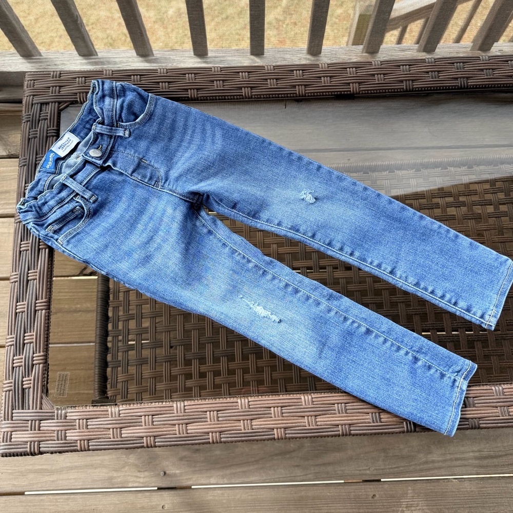 Old Navy Medium Blue Skinny Jeans with Light Distressing Size 5T